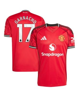 adidas - Men's Alejandro Garnacho Red Manchester United Home 2025/26 Replica Player Jersey
