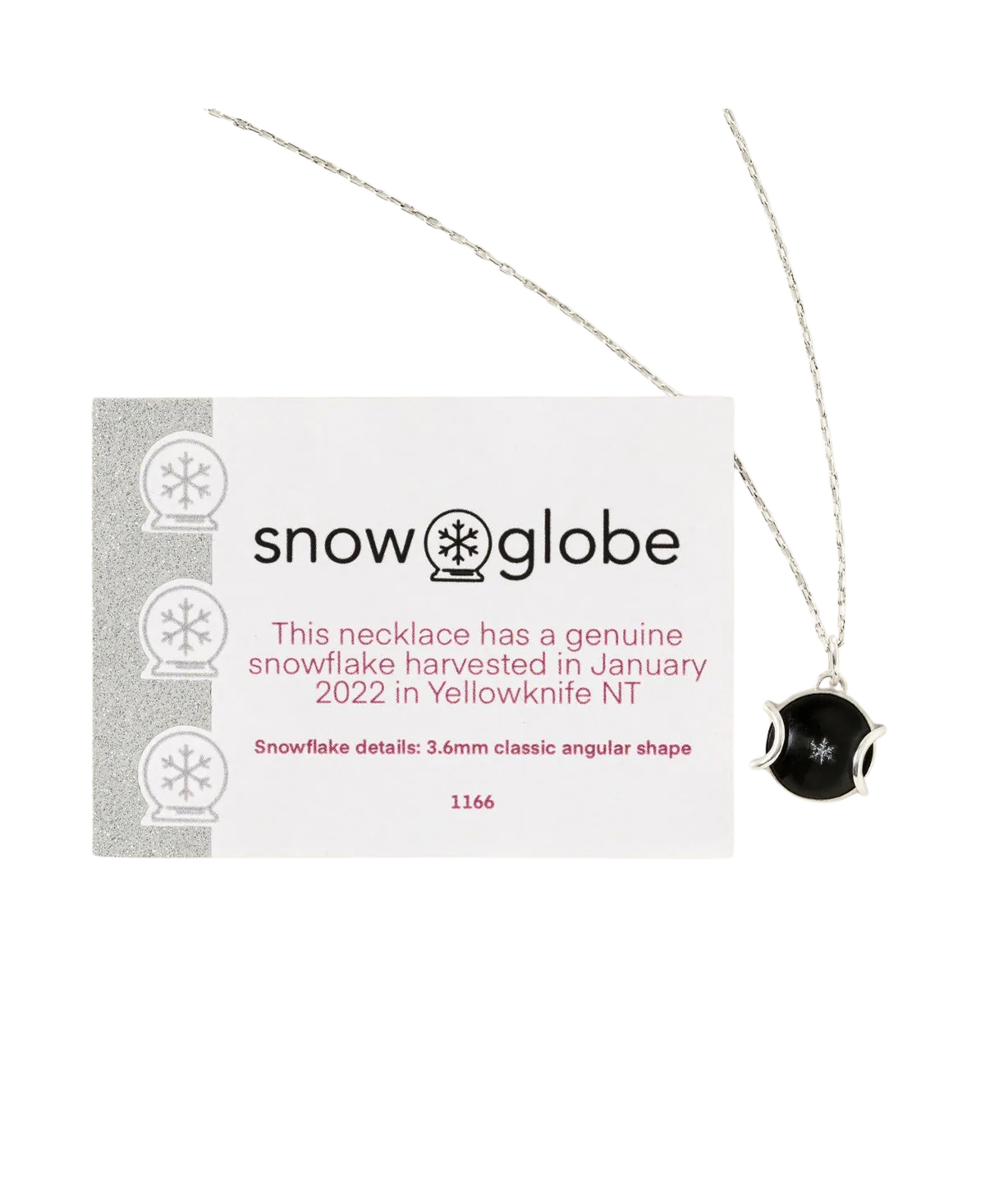Uncommon Goods Real Snowflake Forever Necklace