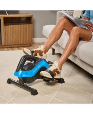 Under Desk Bike Pedal Exerciser with Resistance Bands, Arm and Leg Mini Stationary Bike, Desk Workout, Fitness App Compatible