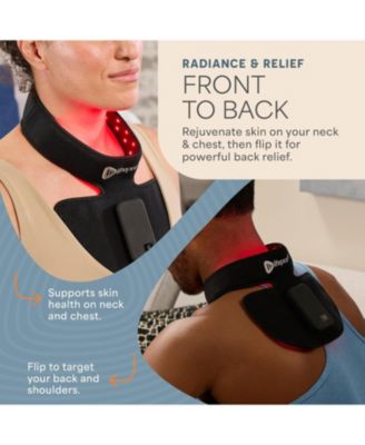 Compact Red Light Therapy Device for Neck - Rechargeable & Portable Near Infrared Therapy with Multiple Settings