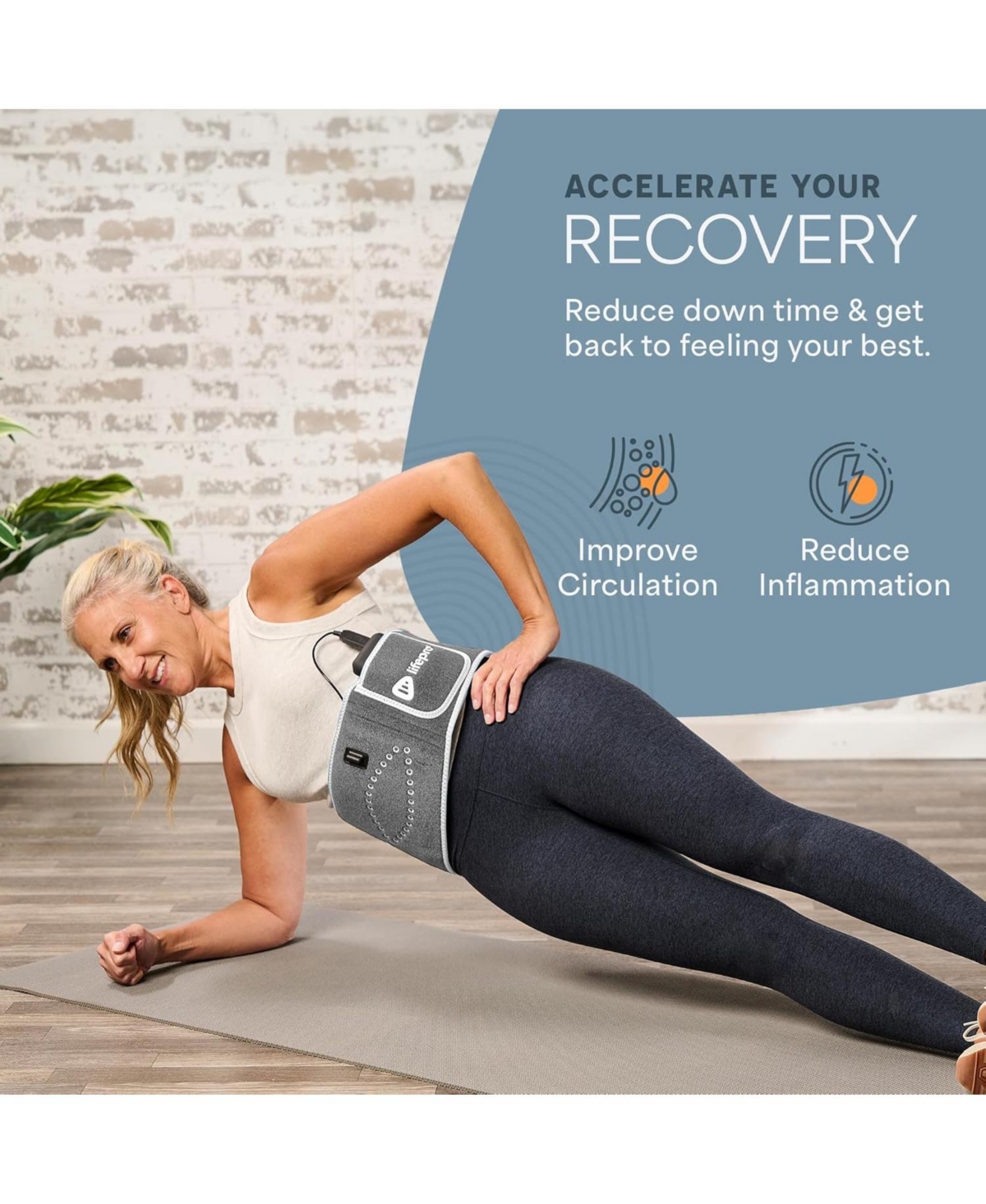 LifePro Red Light Therapy Belt for Muscle Relaxation, Inflammation Relief, and Improved Circulation - Infrared Therapy