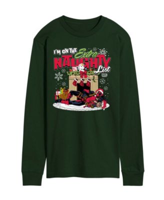 Men's Marvel Deadpool Extra Naughty Long-Sleeve Graphic T-Shirt