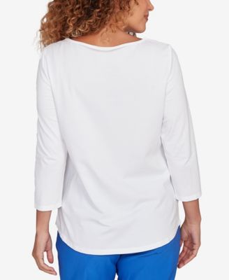 Petite Bella Vista Crew Neck Top