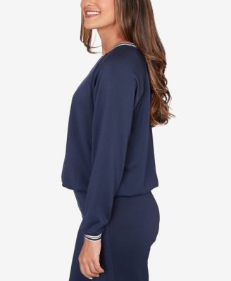 Petite Ultra Knit Bubble Hem Pullover Top