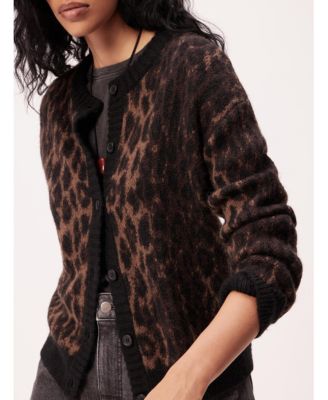 Women's Animal Jacquard Cardigan With Mohair