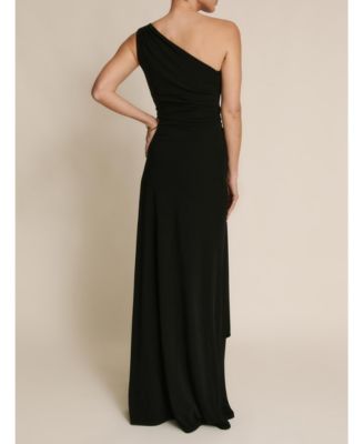 Women's One Shoulder Drape Stretch Bridesmaid Dress