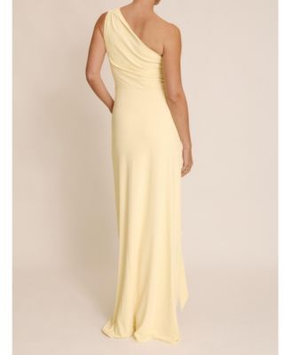 Women's One Shoulder Drape Stretch Bridesmaid Dress