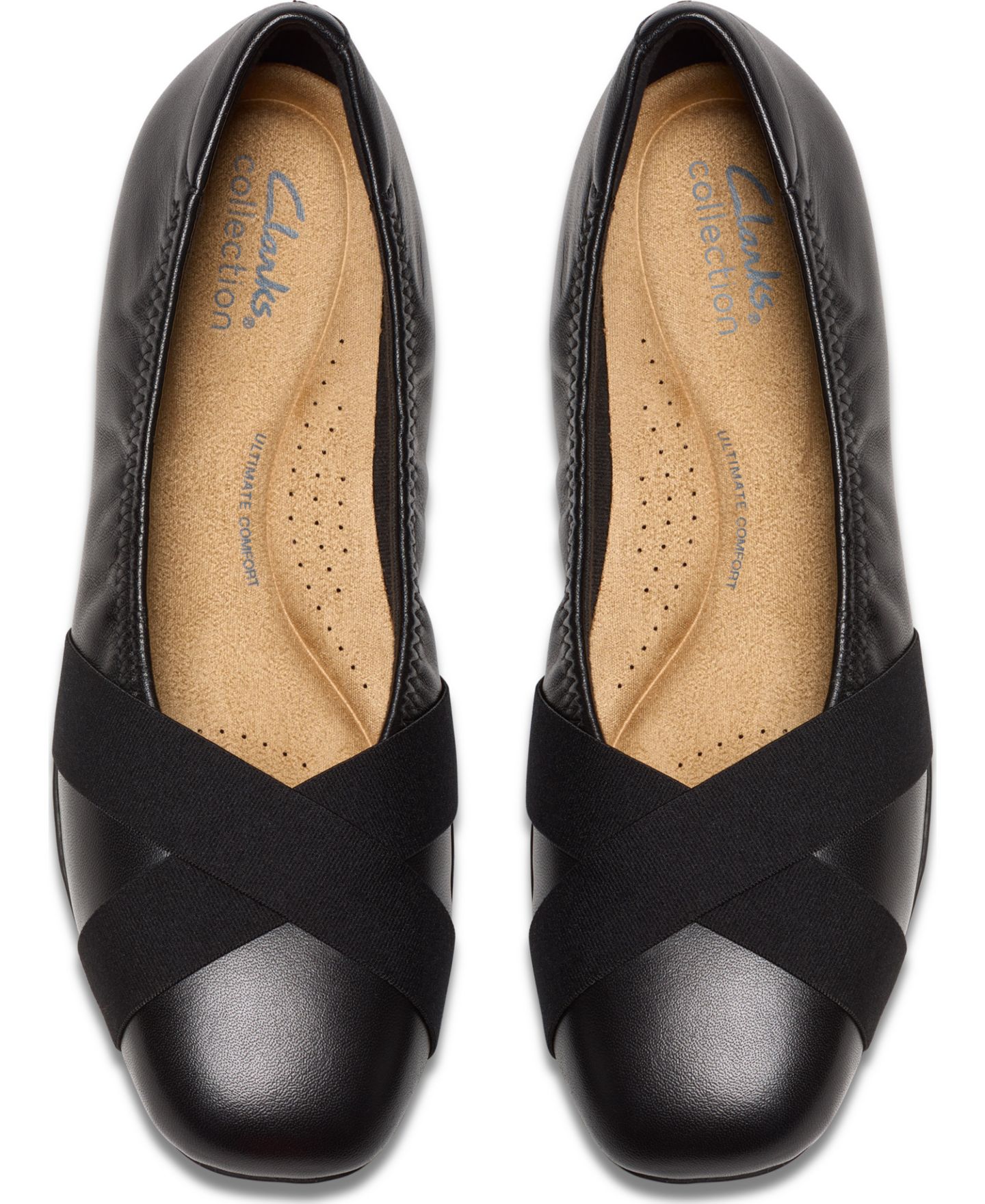 Женские балетки Clarks Jazmynn Gem с круглым носом, цвет: Чёрный кожаный — фото 4