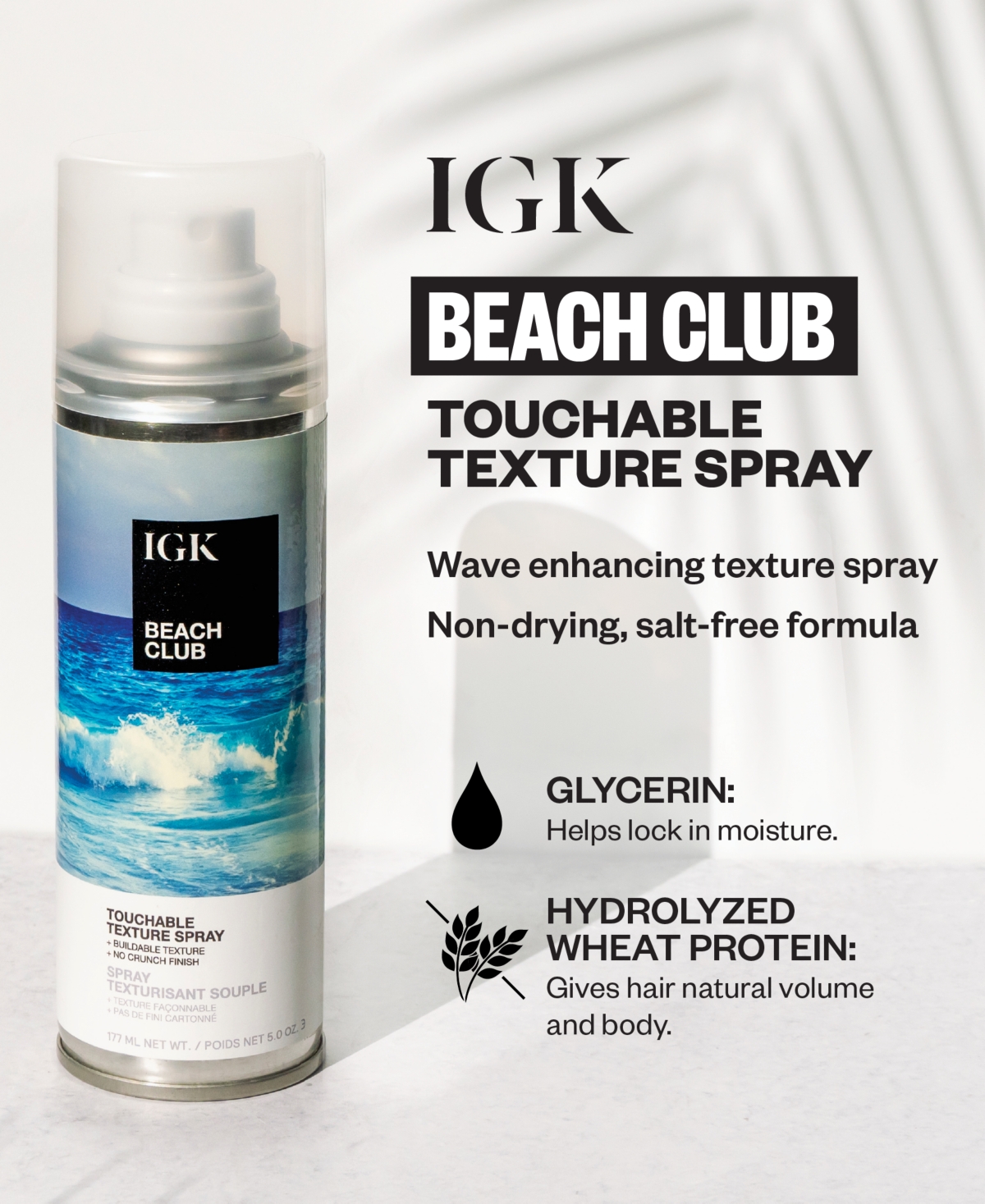 Igk Hair Beach Club Touchable Texture Spray