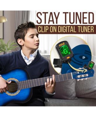 36'' -Inch 6-String Classic Guitar - 3/4 Size Scale Guitar with Digital Tuner & Accessory Kit, (Blue burst