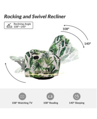 Arlette Transitional Swivel Recliner with Metal Base