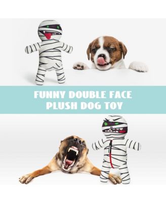 9-in-1 Zombie Plush Squeaky Dog Toys, Mummy Toys, Stimulating Puzzle Toy with 8 Organ-Shaped Plush Toys, Halloween gift, Stuffed Toys for Sma