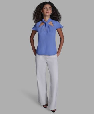 Women's High Neck Short-Sleeve Top