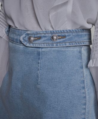 Women's Button Waist Mini Skirt