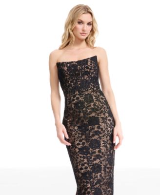 Women's Strapless Midi Dress