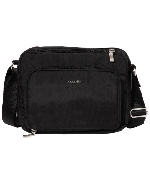 Женская сумка Baggallini Zipper Camera, цвет: Чёрный