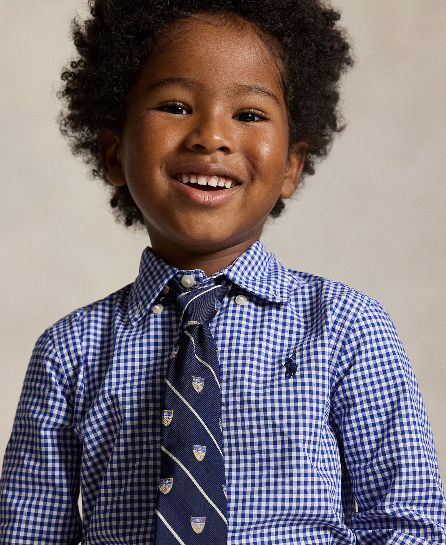 Рубашка Polo Ralph Lauren 2T-7 Gingham Cotton Poplin Shirt для мальчиков, цвет: Синий разноцветный — фото 3