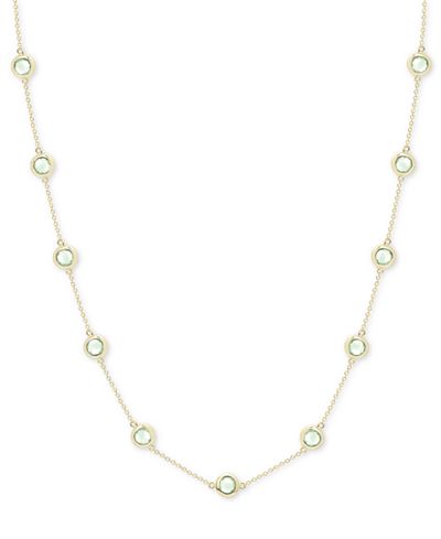 Victoria Townsend Green Quartz Long Length Necklace (22-1/2 ct. t.w.) in 18k Gold-Plated Sterling Silver