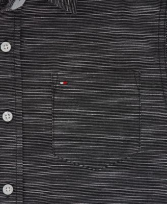 Boys' 8-20 Texture Woven Long-Sleeve Shirt