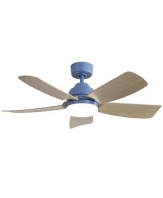 42″ Dark Blue Ceiling Fan, 5 Blades, 6-Speed Remote, Forward/Reverse for Bedrooms, Kitchens & Living Rooms