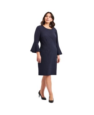 Women's Plus Size Cool Hand Bell Sleeve Dress