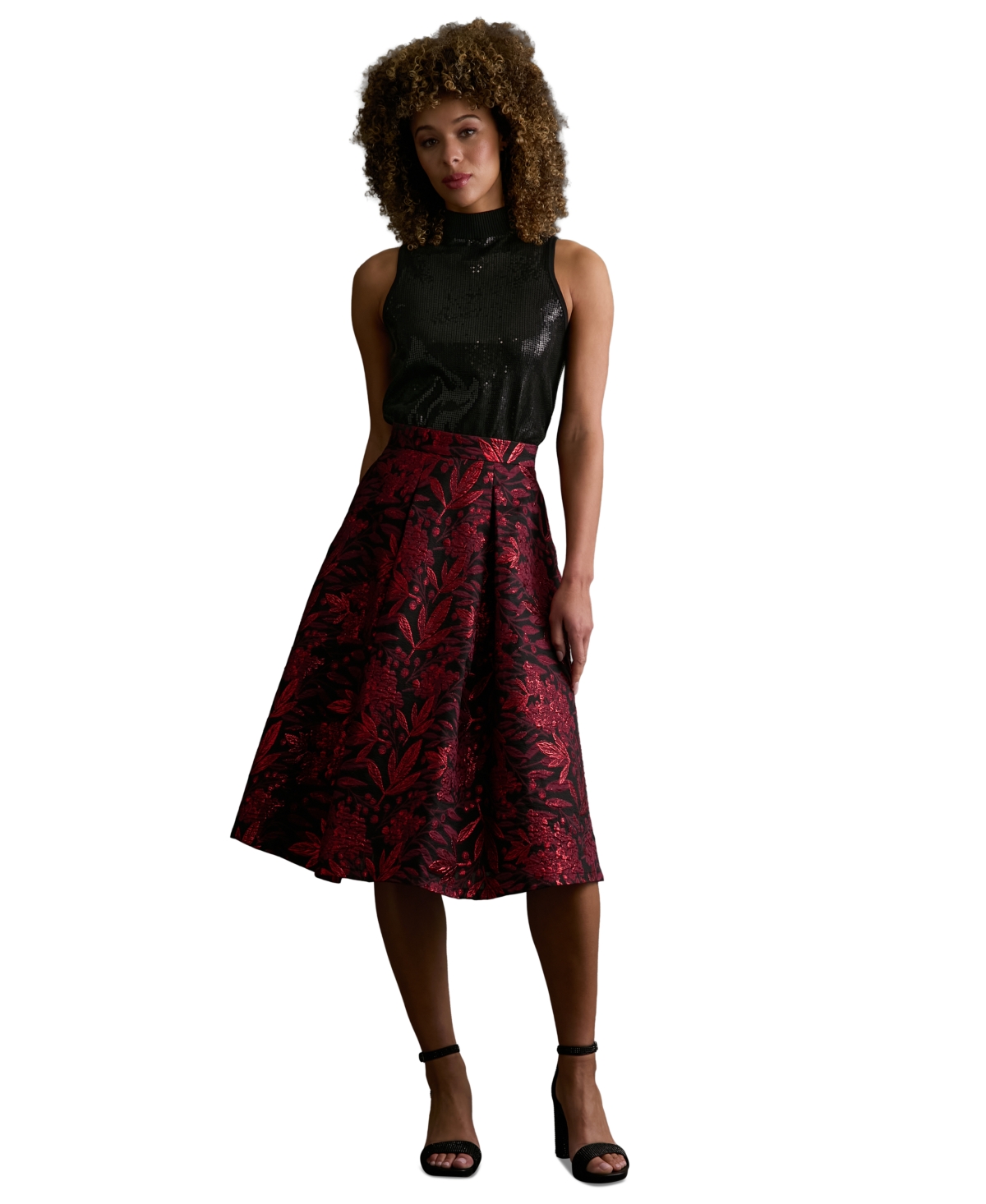 Muse Women's Pleated A-line Skirt In Multi