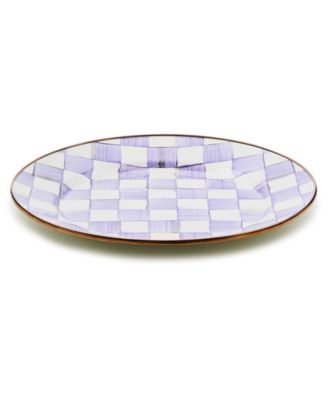 Violet Check Handmade Charger Plate