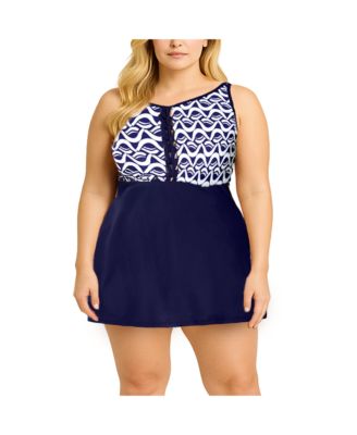 Women's Macrame High Neck Swimdress