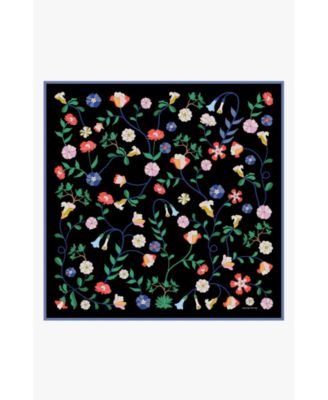 Blooming Night Double Sided Silk Scarf