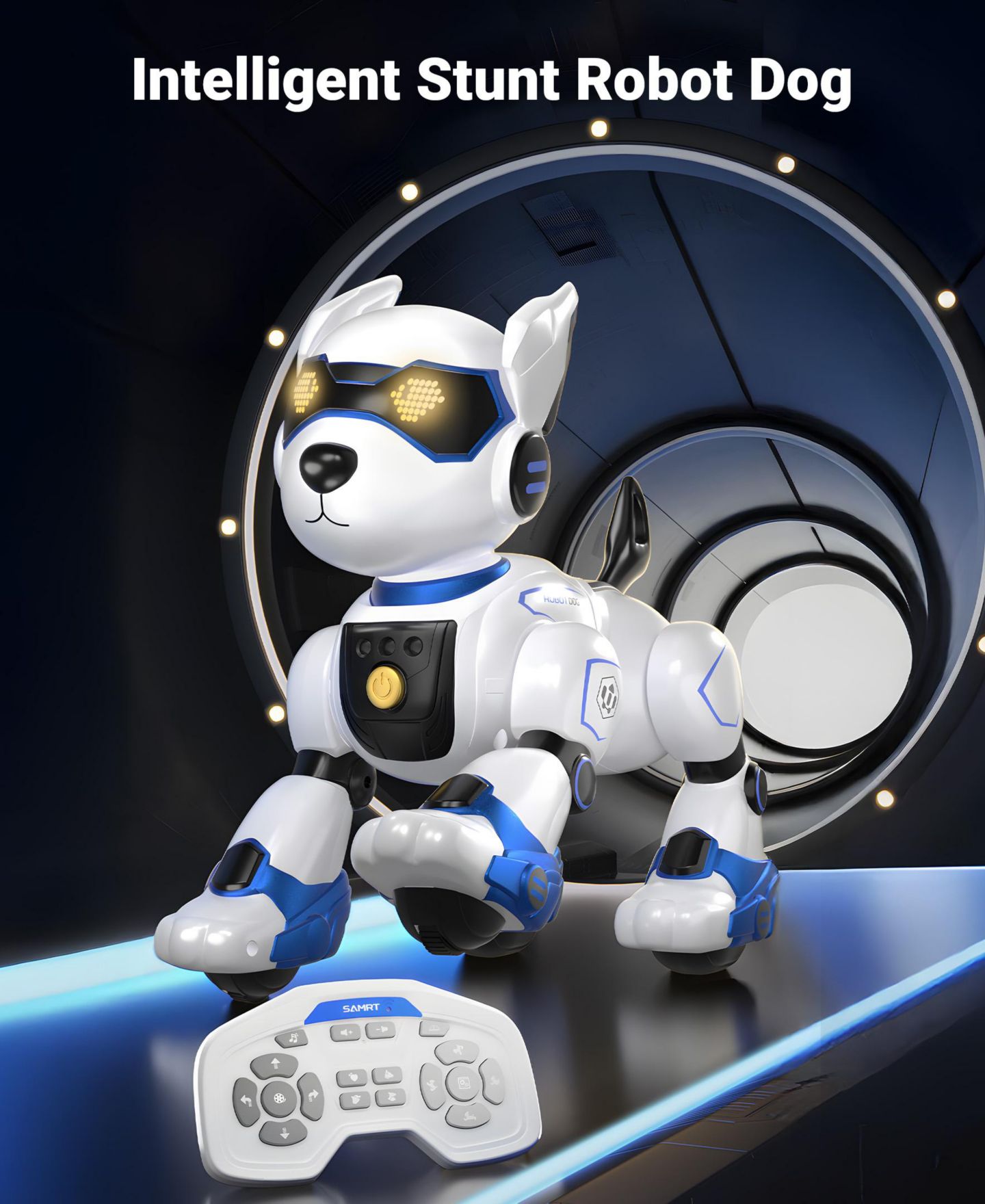 Детская игрушка SUGIFT Smart Interactive Robot Dog Toy for Kids with Remote Control, Voice and Touch Features, цвет: Синий — фото 5