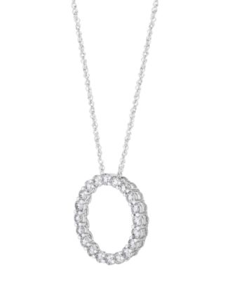 Lab Grown Diamond Pendant Necklace (1 ct. t.w.) in Sterling Silver