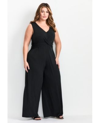 Women's Plus Size Audrey Twist Front Jumpsuit