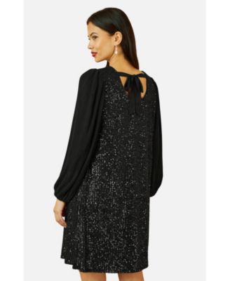 Women's Velvet Sequin Tunic Dress