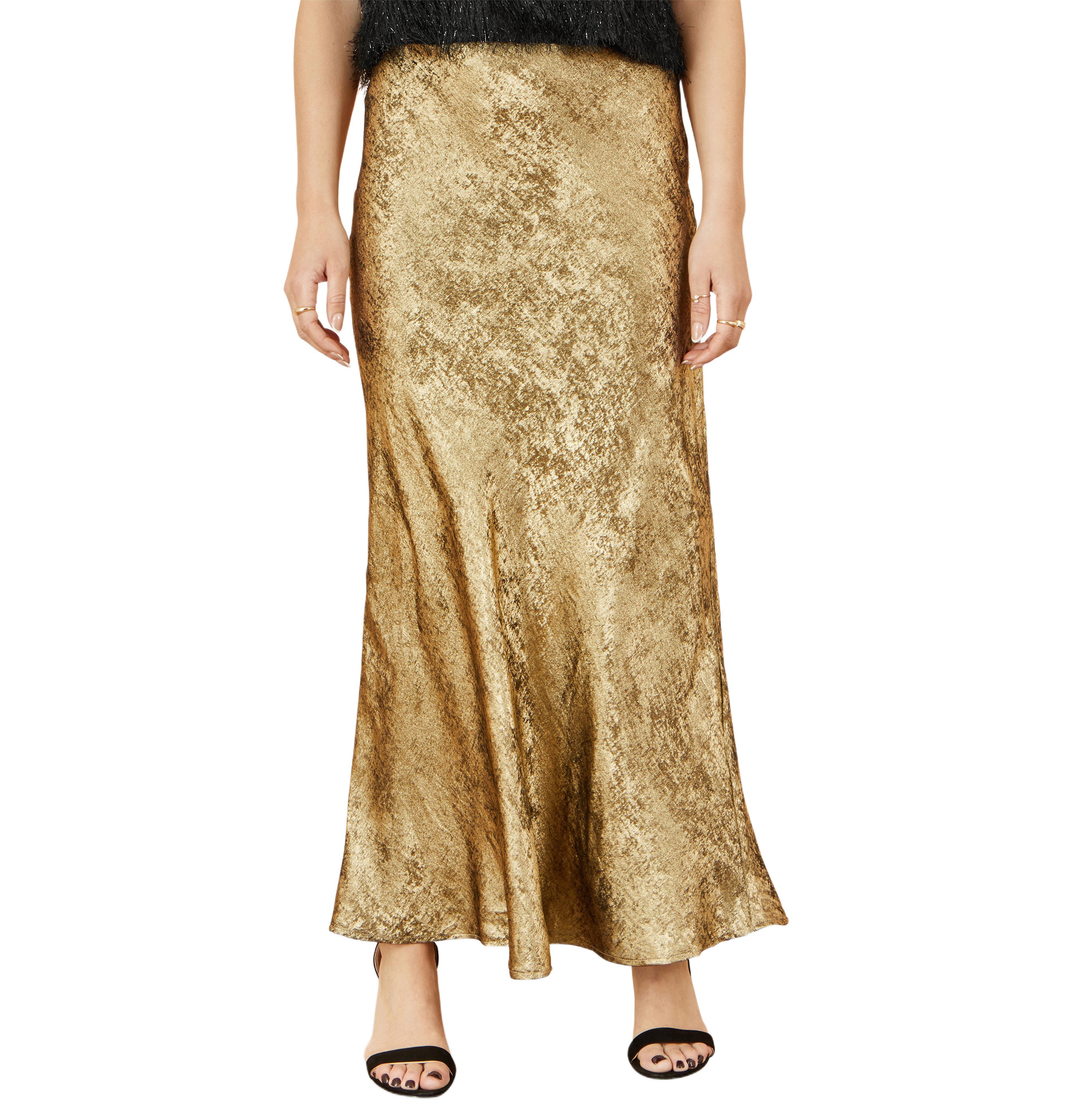 Yumi Women's Satin Midi Skirt