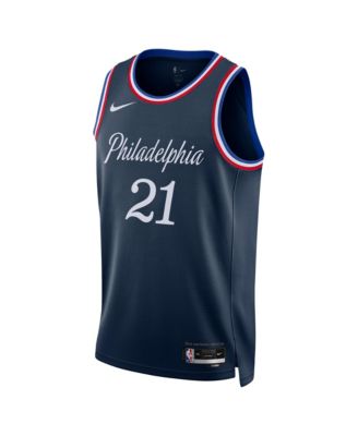 Men's and Women's Joel Embiid Navy Philadelphia 76ers 2025/26 City Edition Swingman Jersey