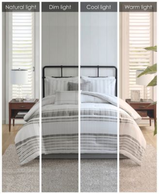 Morgan Jacquard Cotton 5-Pc. Duvet Cover Set, Full/Queen