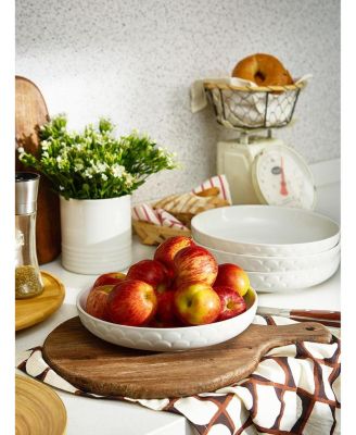 54 oz Large Salad Serving Bowls, Ceramic Soup Bowls, 10'' Plates Bowls Set of 4 for Kitchen Meal Prep