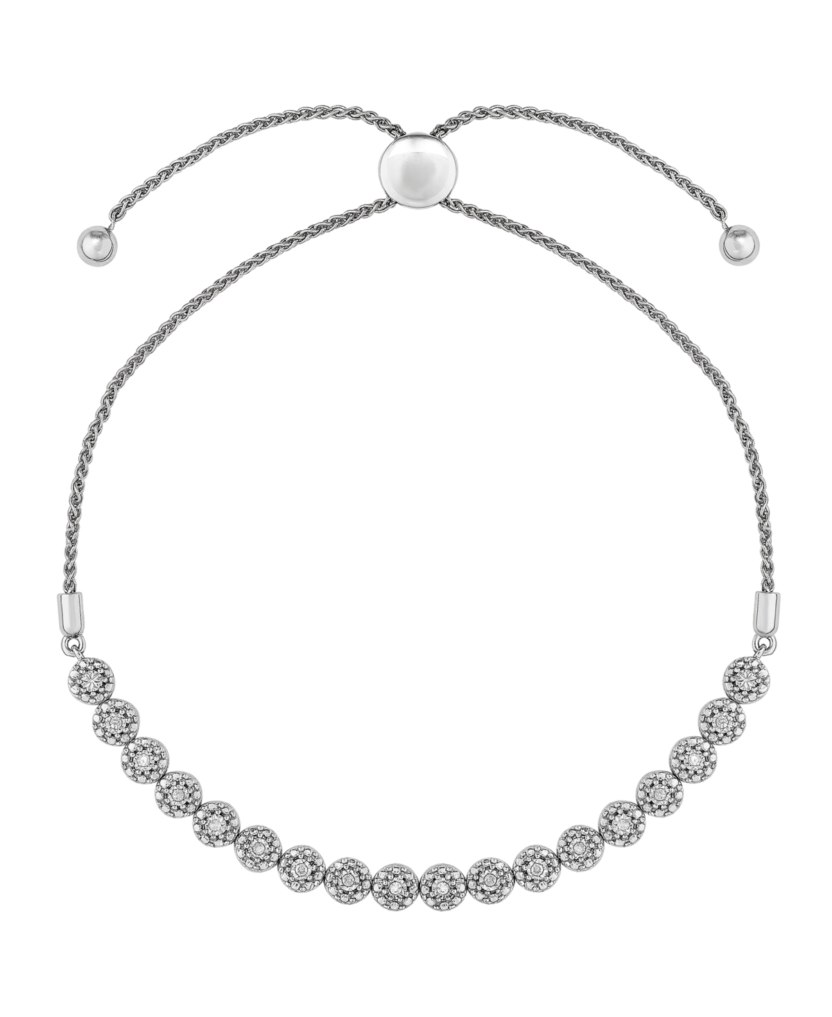Macy's Diamond (1/10 ct. t.w.) Bracelet in Sterling Silver
