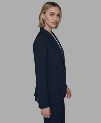 Women's Notched Lapel One Button Blazer