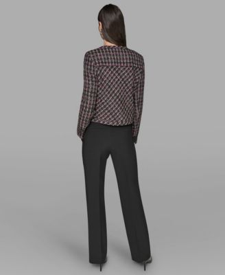 Women's Crewneck Padded Tweed Jacket