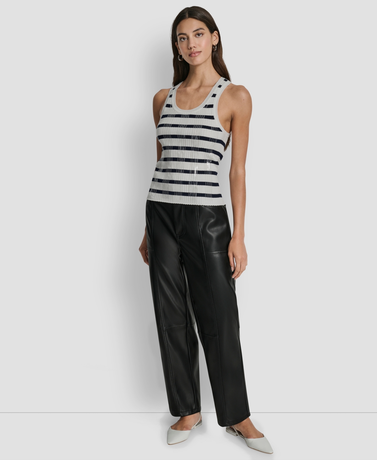 Dkny Jeans Women's Striped Sleeveless Top