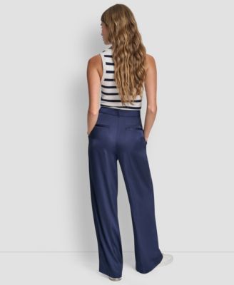 Women's High-Rise Pleated Wide Leg Trousers