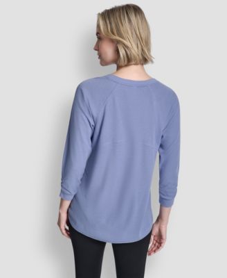 Women's Mini Slub Waffle Three-Quarter-Sleeve T-Shirt