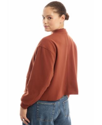 Women's June + Vie Cropped Bomber Jacket