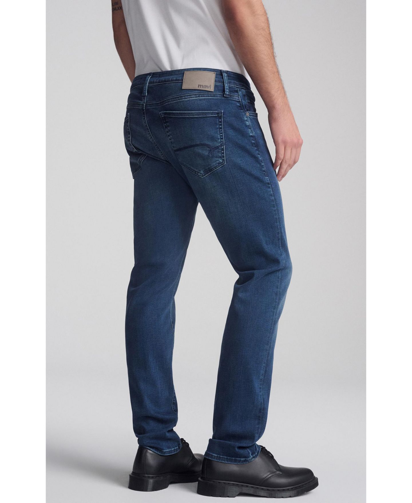 Мужские джинсы Mavi Jeans Jake Regular Rise Skinny Leg In Dark Used Supermove — фото 6