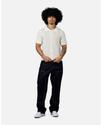 Men's Crochet Button Up Shirt