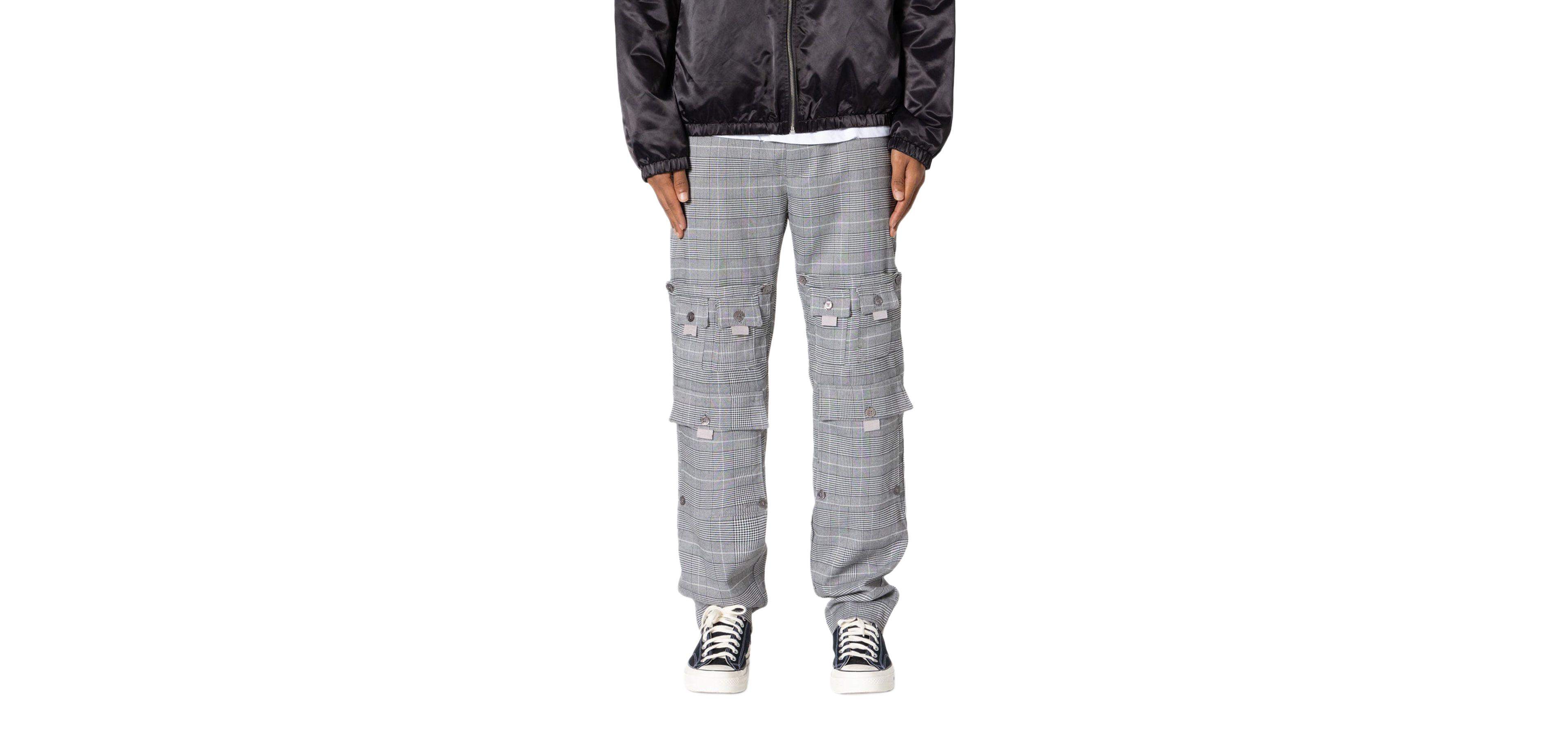 mnml Men's Plaid All Over Pocket Pants