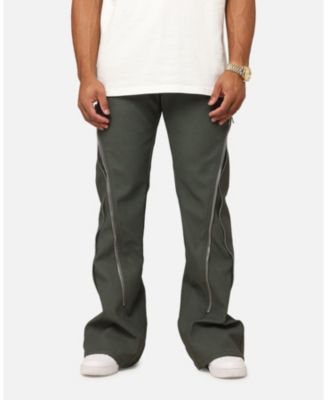 Men's D519 Leather Zipper Flare Pant