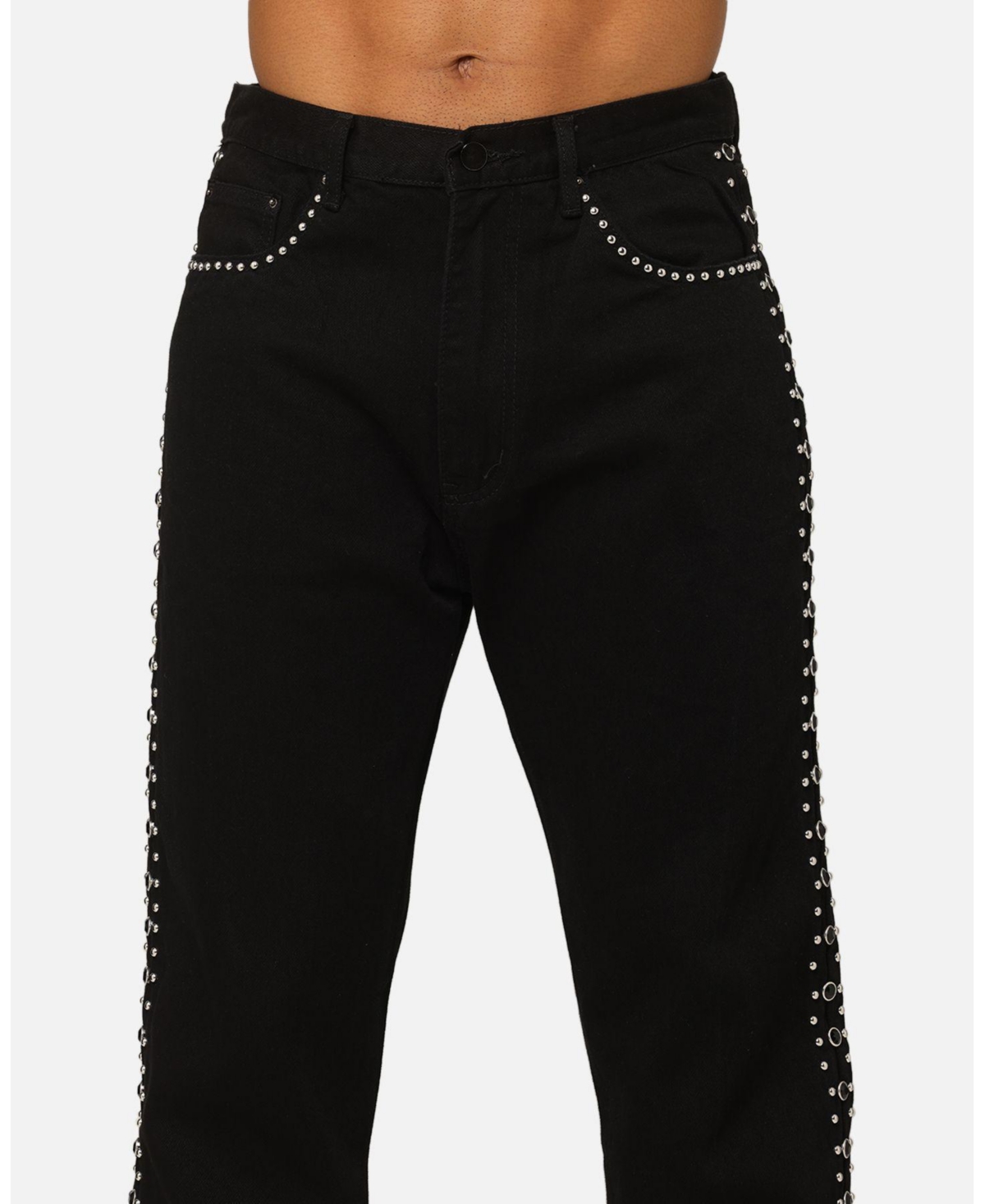 mnml Men's V715 Out Studded Denim Pants