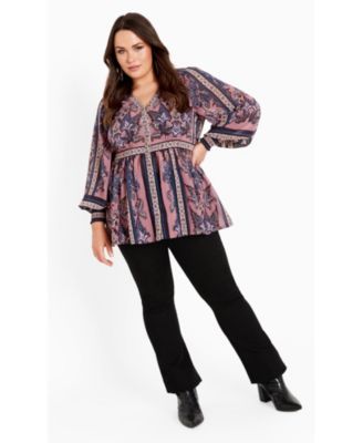 Women's Serene Long Sleeve Placement Top